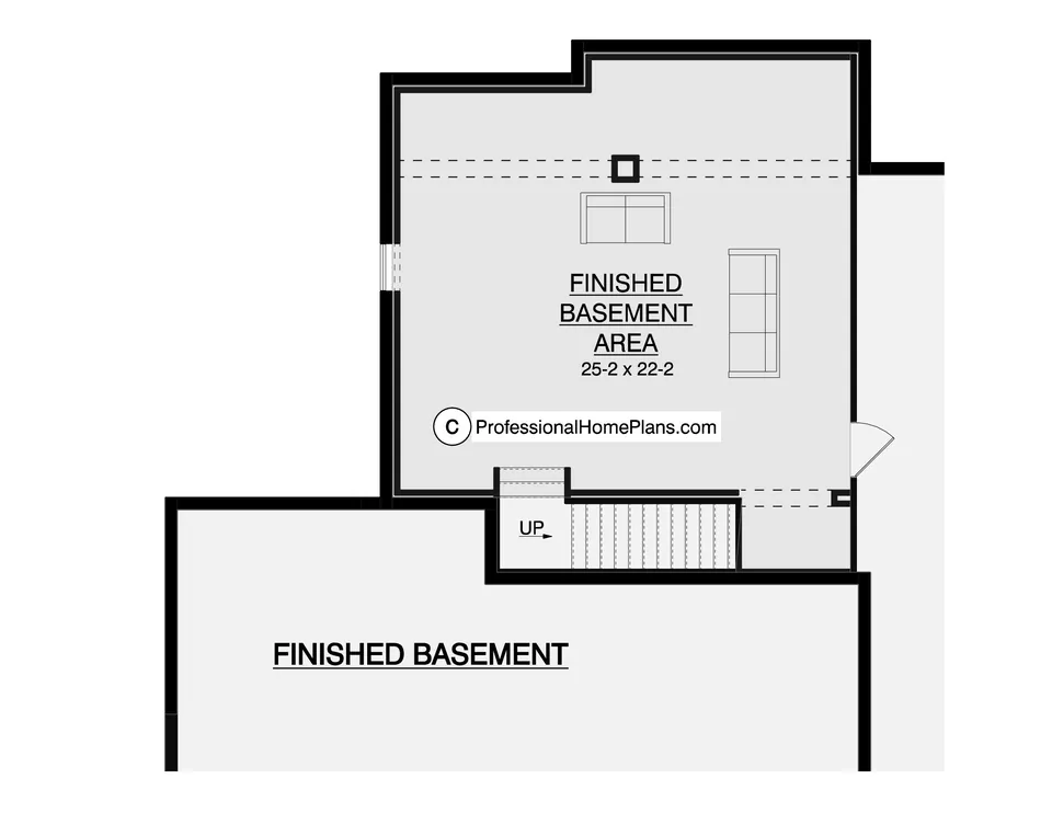 The Laurello optional basement floor plan